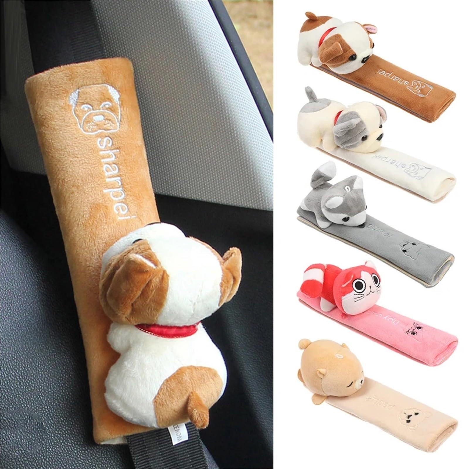 Protector Cinturon Coche Accesorios for cinturón de seguridad de animales, almohadillas for cinturón de seguridad de coche, almohadilla de correa Universal, funda de cojín, Protector de cinturón de se