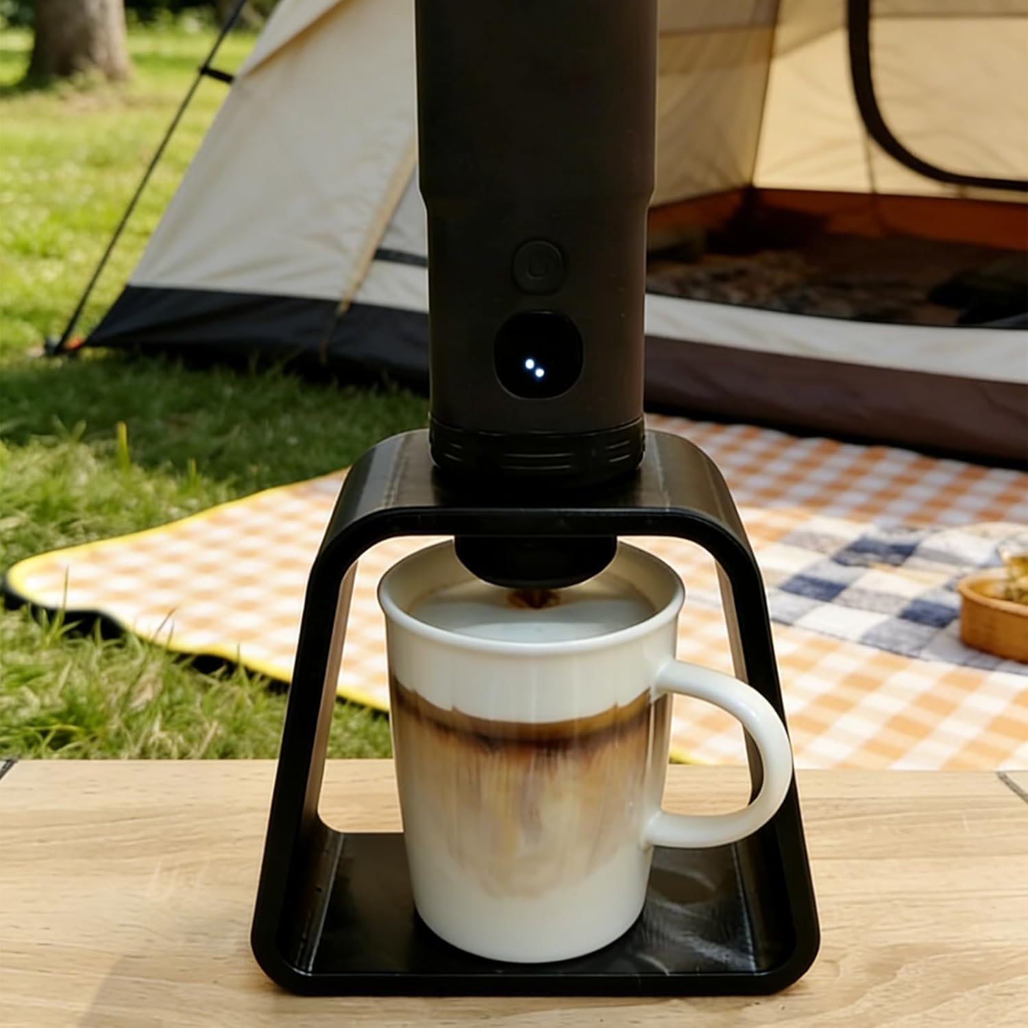 Espresso Brewing Stand for Wacaco Pixapresso, Portable Coffee Maker Holder Dock Station, Hands Free Extraction Base for Home Travel Office Barista Setup