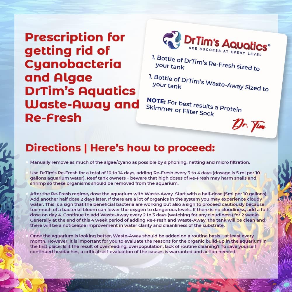 Natural Aquarium Cleaner for Saltwater Aquariums, 4 oz