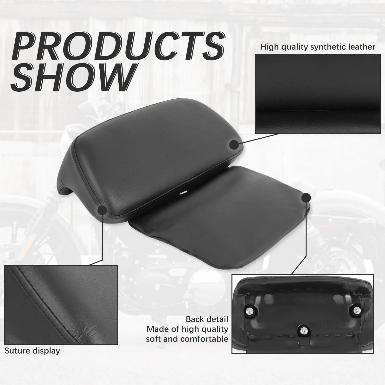Siedzenia motocyklowe Podkładka pod plecy motocykla pasuje do Harley Touring 2014-2023 CVO Electra Glide pokrowiec na siedzenie