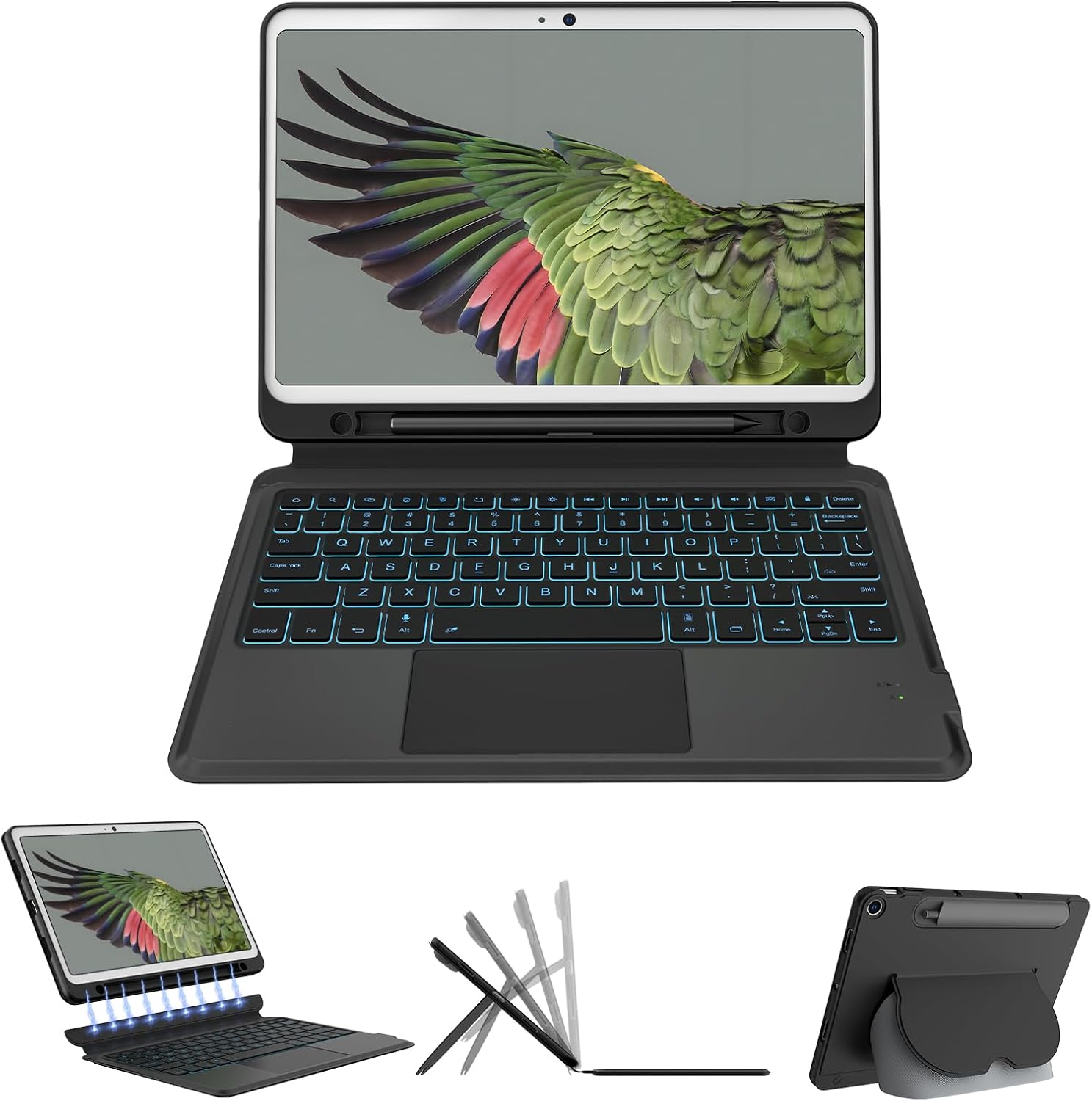 Magnetic Keyboard Case for Google Pixel Tablet 11″ (2023) – Detachable Backlit Rechargeable Keyboard with Precision Touchpad, Palm Rejection & Stylus Pen Holder – Dock Compatible