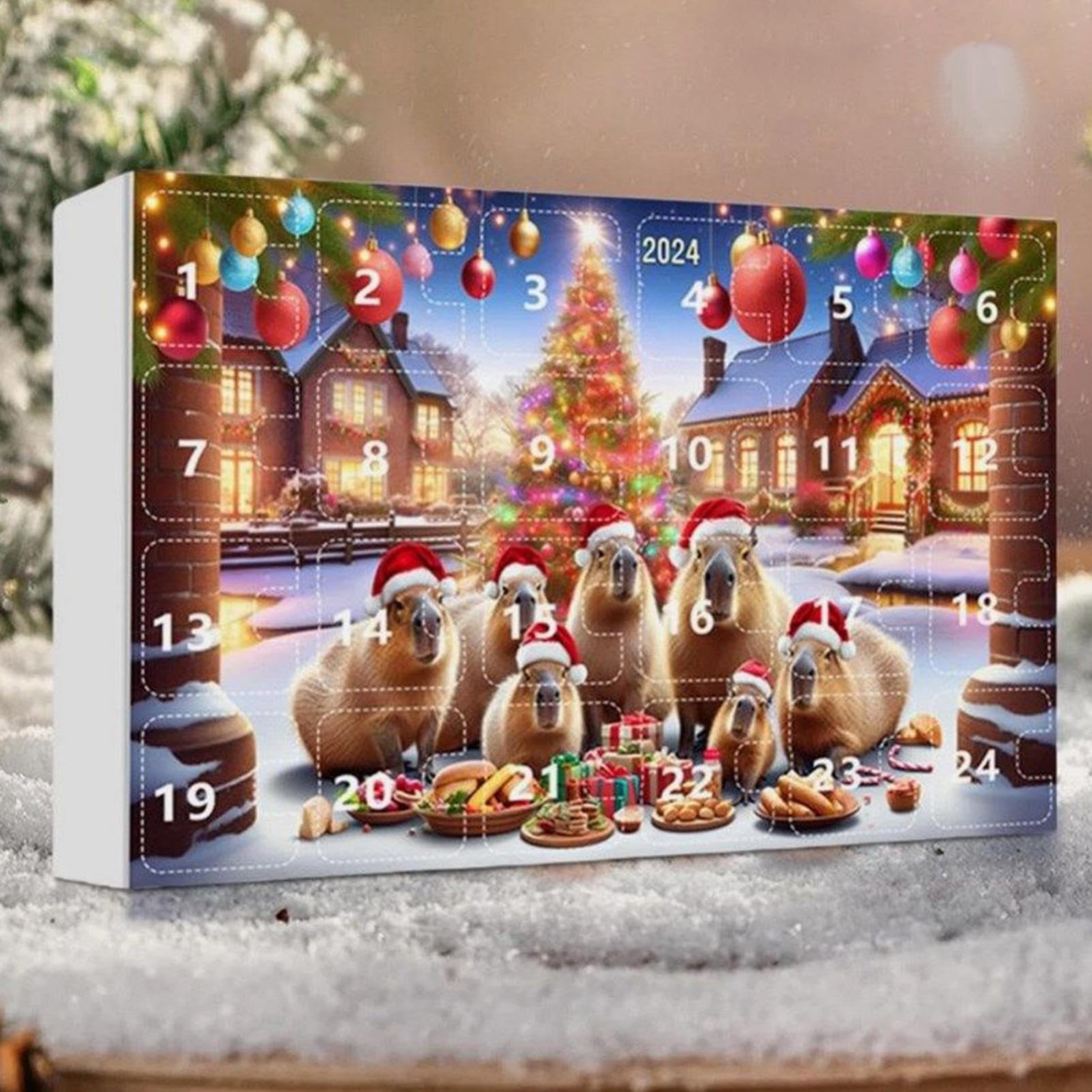 Calendrier Du Compte À Rebours Capybara 2025 - Adorable Décoration De Calendrier Du Compte À Rebours Capybara 2025 - Adorable Décoration De