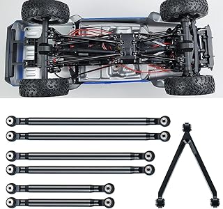 RCLIONS Aluminum Alloy Suspension Links Set Linkage for Axial SCX24 AXI00005 Gladiator Upgrades 1/24 RC Crawler Car