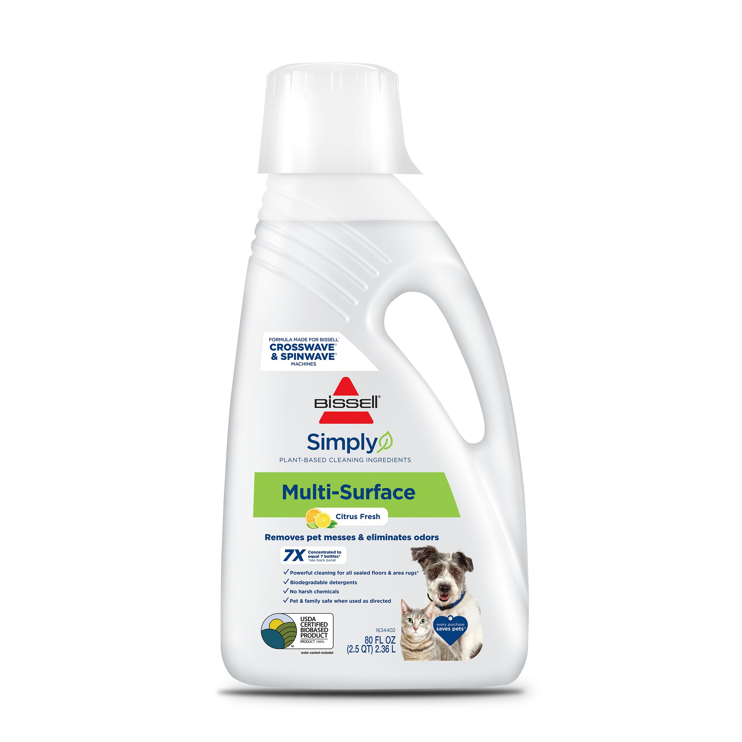 Bissell Simply Multi-Surface Formula, 80 oz, Clear, 80 Fl Oz