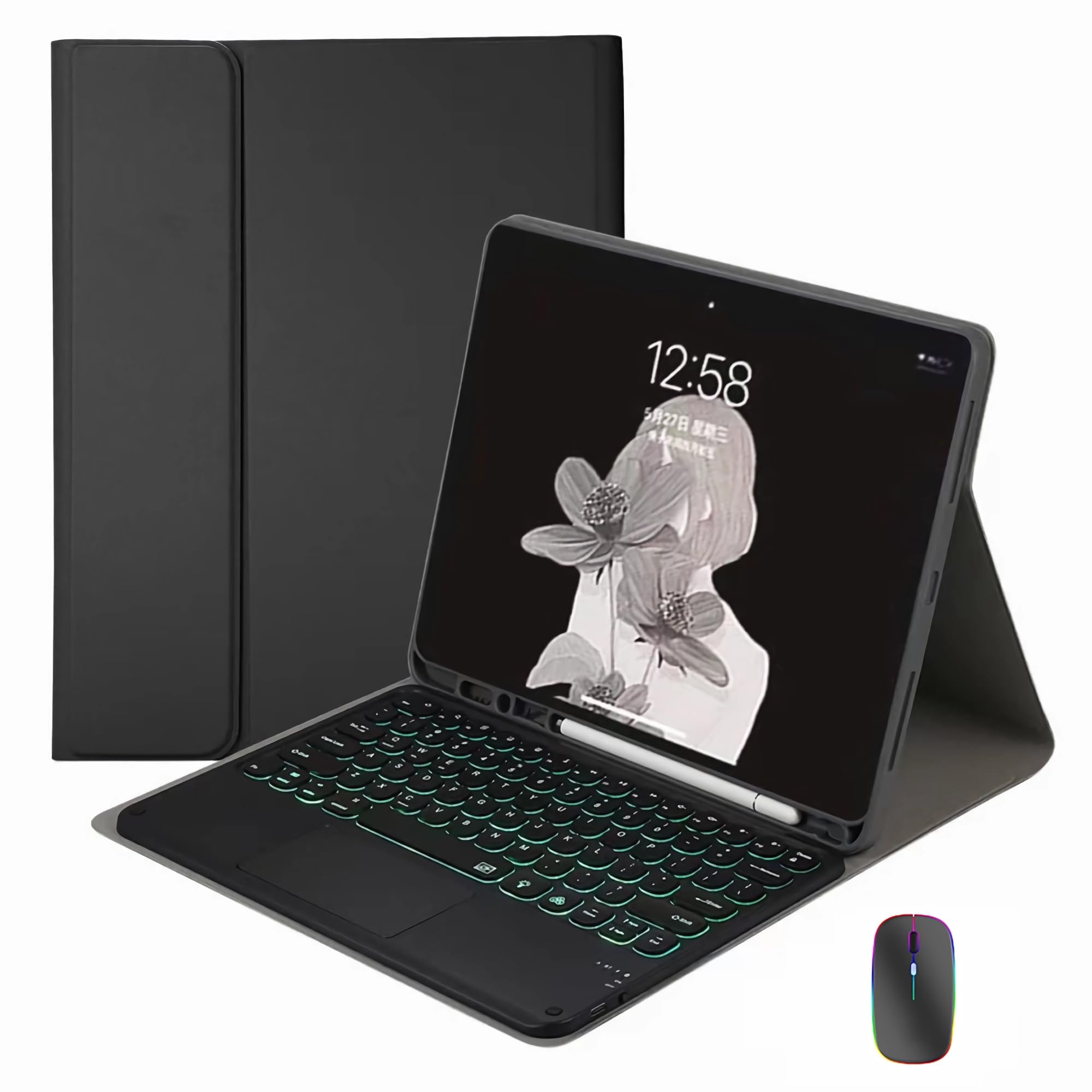 ZKTUYU Étui Avec Clavier Pour IPad A16 11/10e Génération