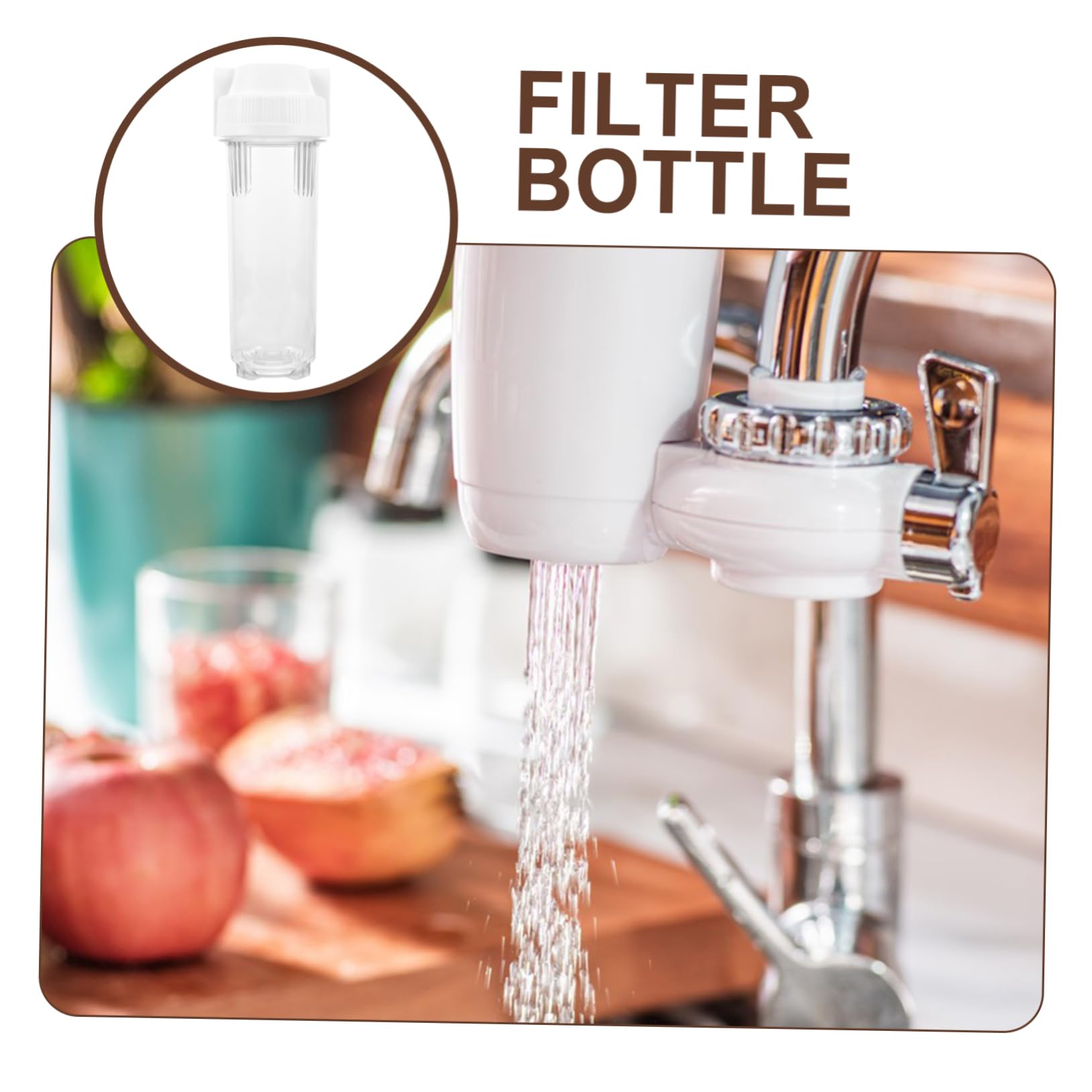 Amosfun Prefiltro Botella Prueba De Para Purificador De Agua Filtro De Sedimentos Para Cocina Botella Filtrante Para Agua Potable
