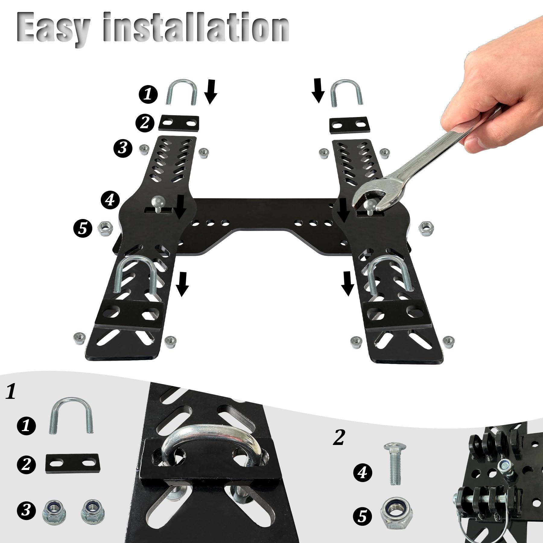 Soportes para quitanieves ATV OEM 105745 (negro)
