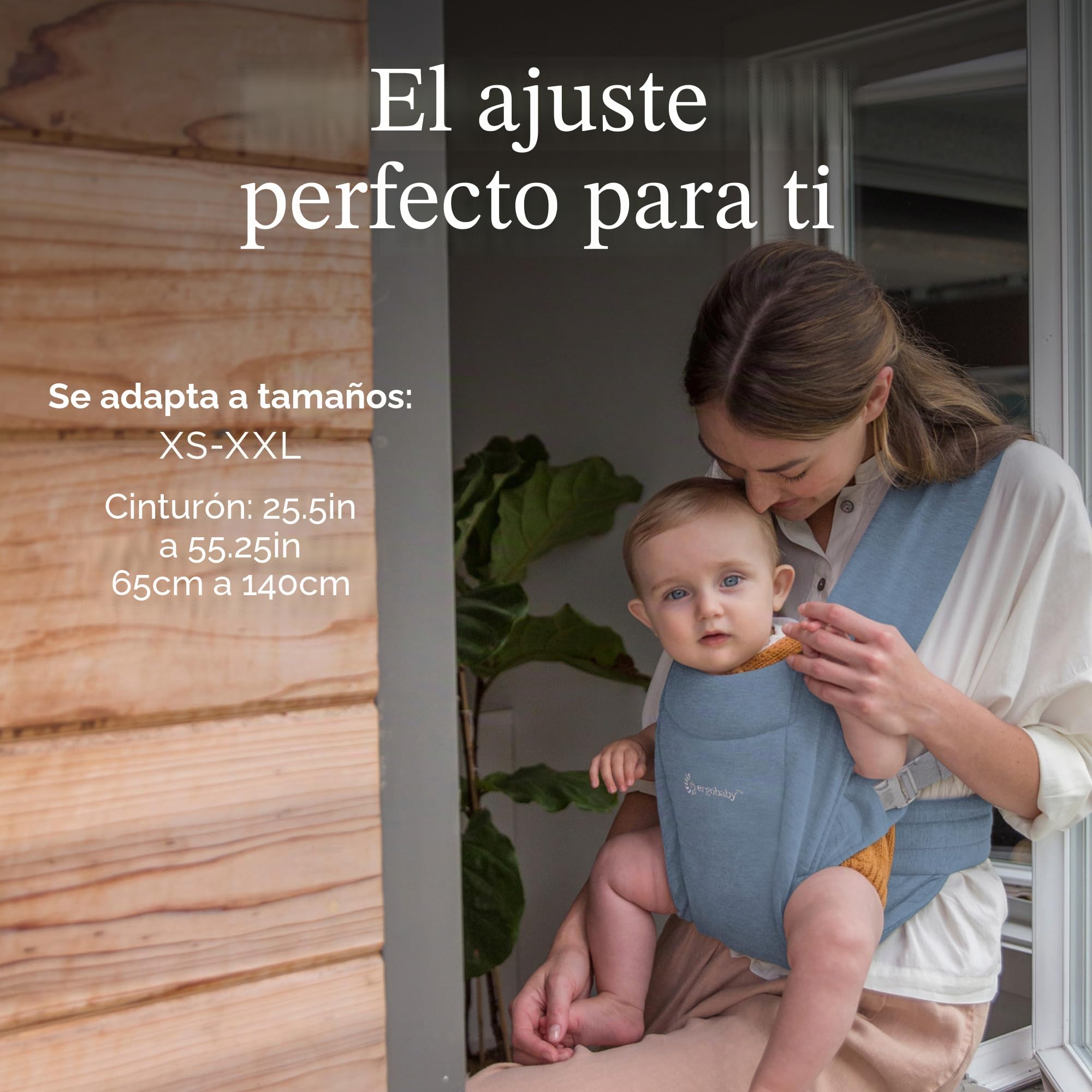 Ergobaby Embrace Cozy - Portabebés recién nacido (7-25 libras), punto Ponte, azul Oxford