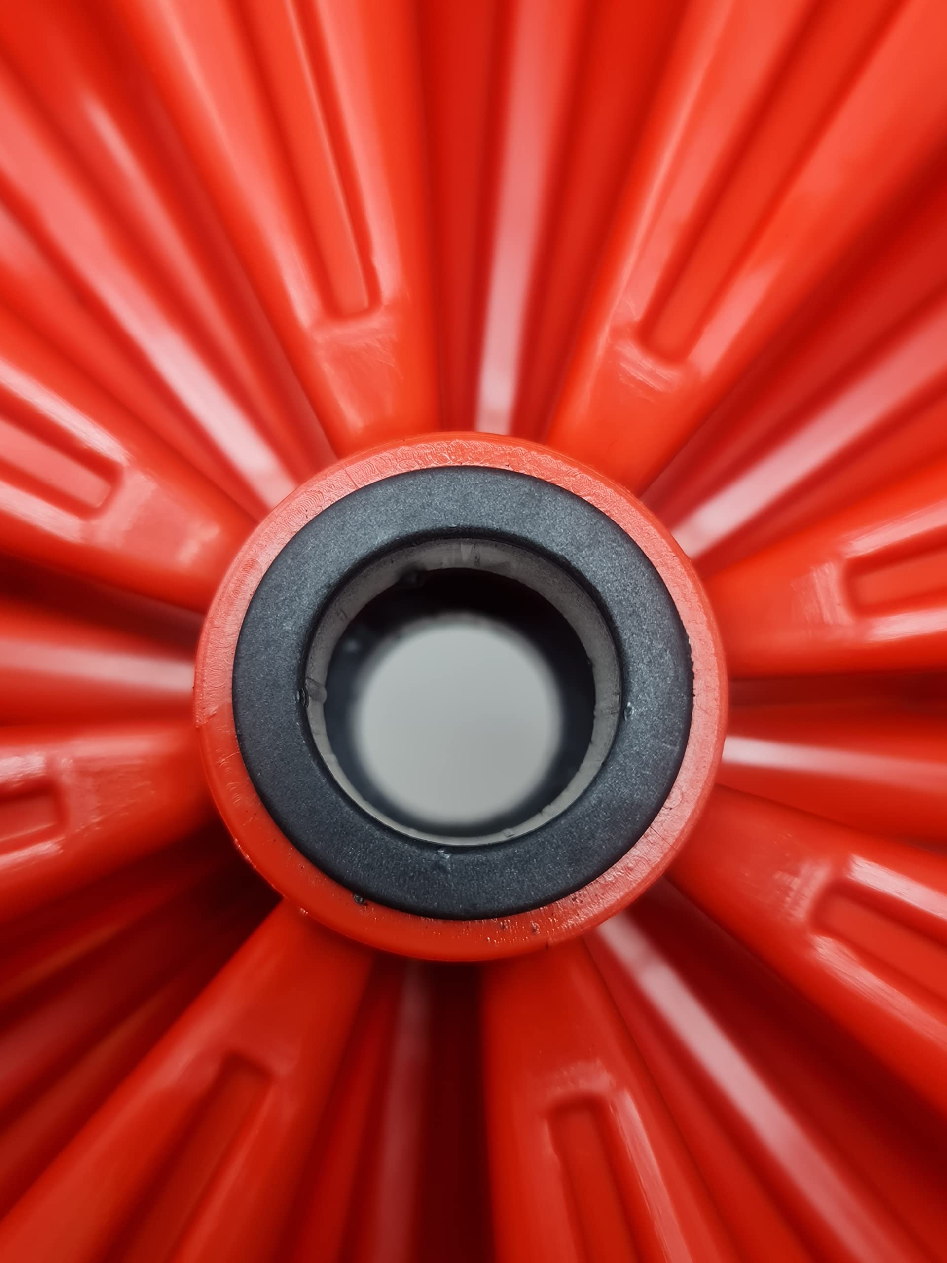 Ruota per carrello da lancio (372 mm) (venduto in coppia) per canottaggio, zaffa, tender, barca a vela da 26 mm (rosso)