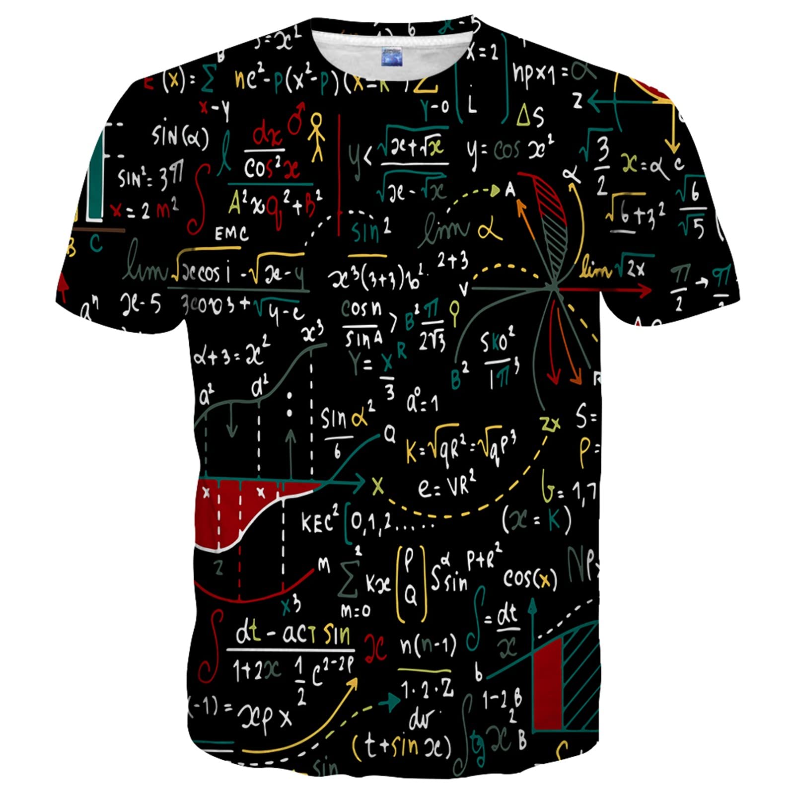 NeemanndyUnisex 3D Colorful Print Graphic Tee Shirts for Men Women and Teens