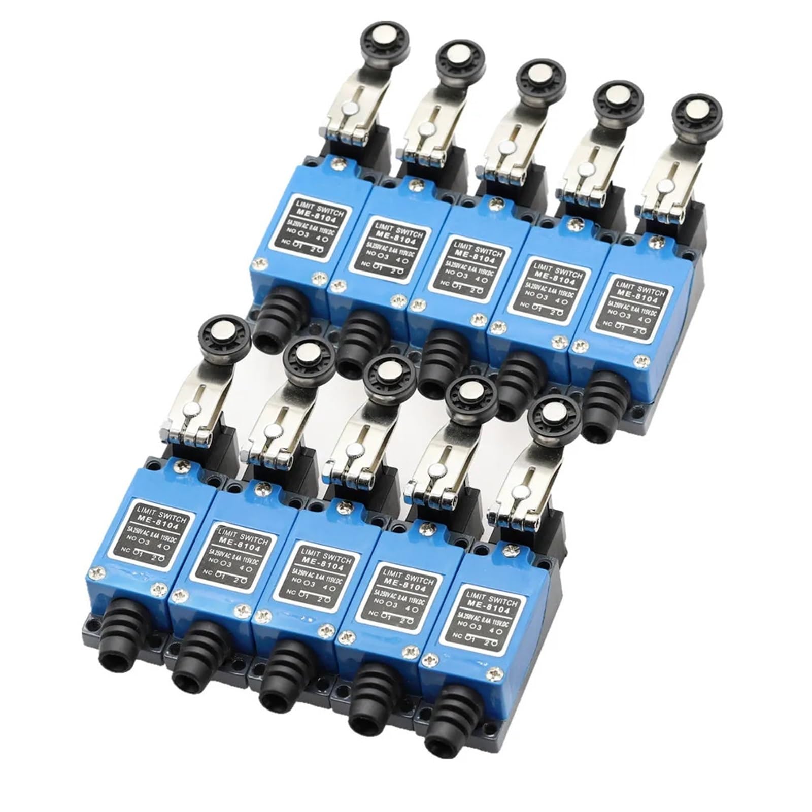 Interruptor de límite ME-8104 con brazo de rodillo rotatorio ajustable pack de 10 unidades 7