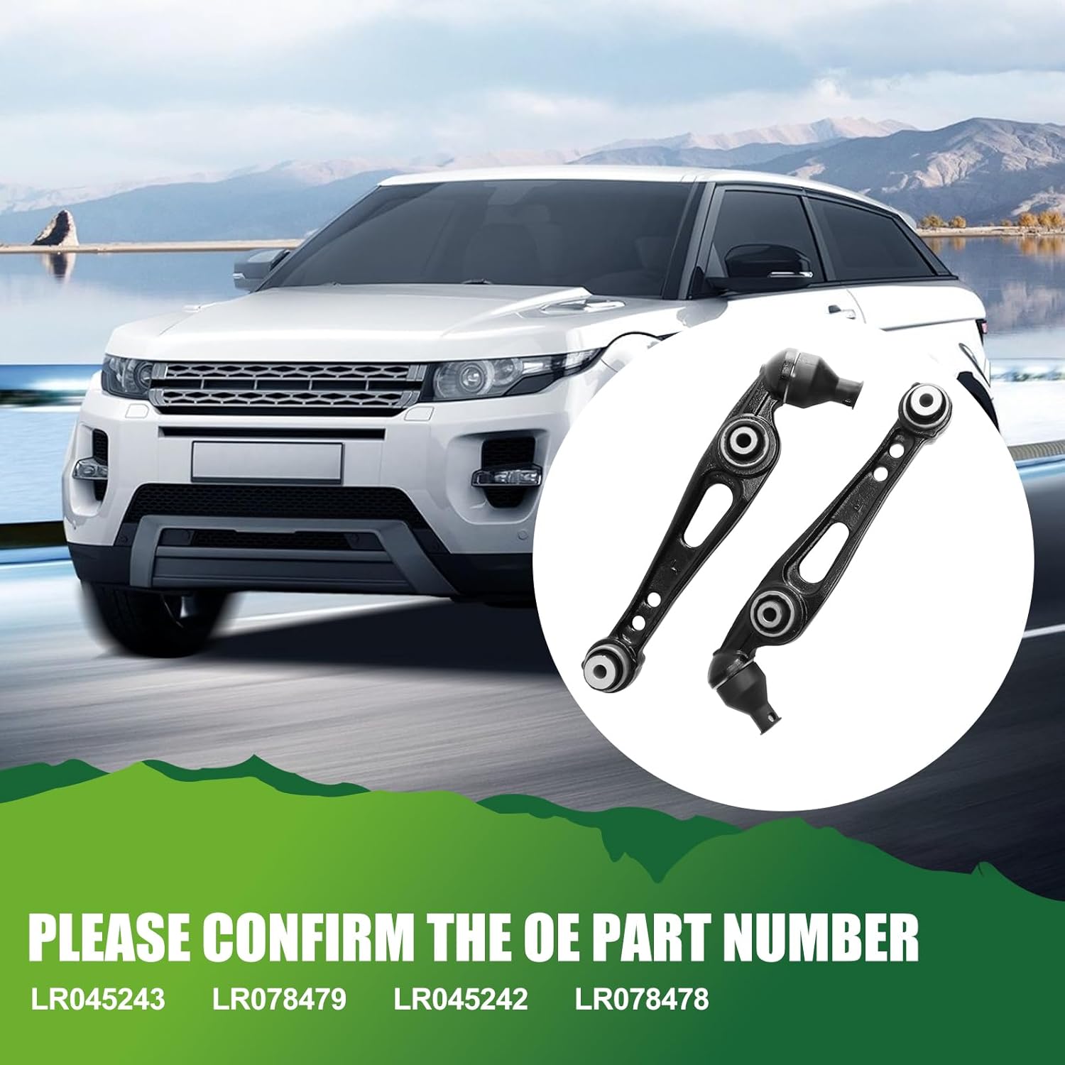 Front Lower Control Arm with Ball Joints for 2013-2018 Range Rover,2014-2022 Range Rover Sport,replacement for LR045243,LR078478,LR078479,Set of 2