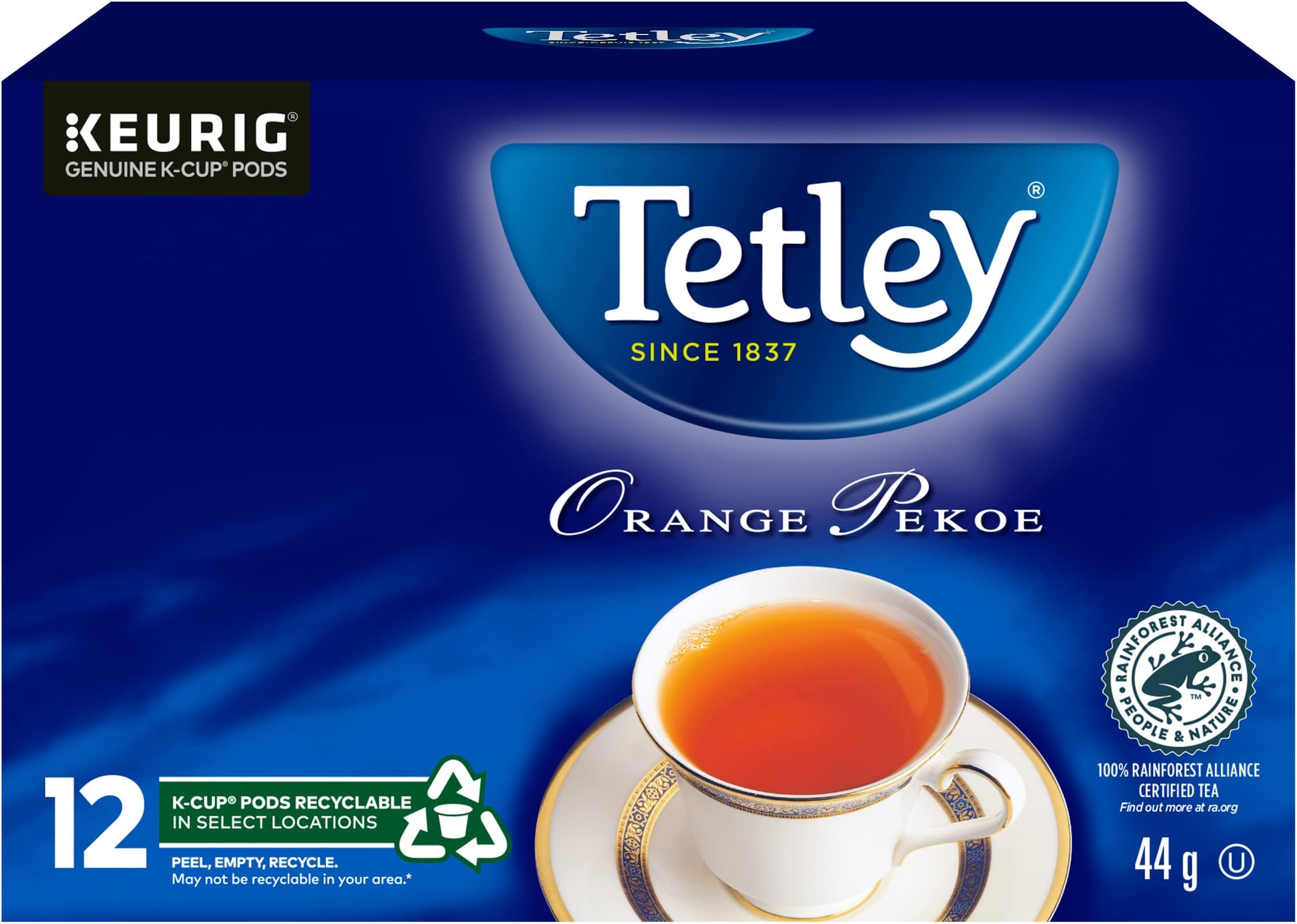 Tetley Tea Orange Pekoe K cup, 12ct, (Imported from Canada) Grocery & Gourmet Food
