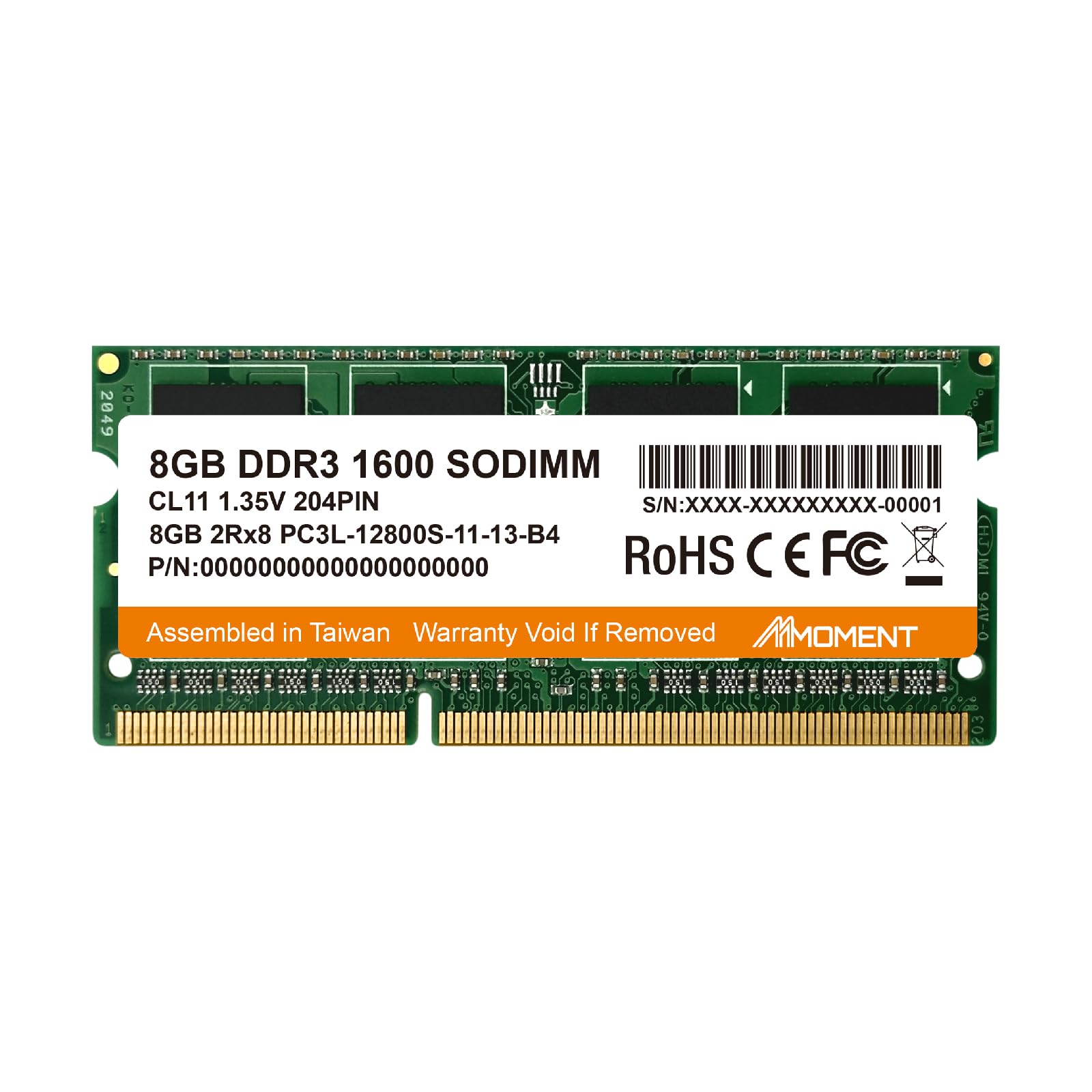 Amazon.co.jp: MMOMENT DDR3 8GB 1600MHz SODIMM ノートPC用メモリ