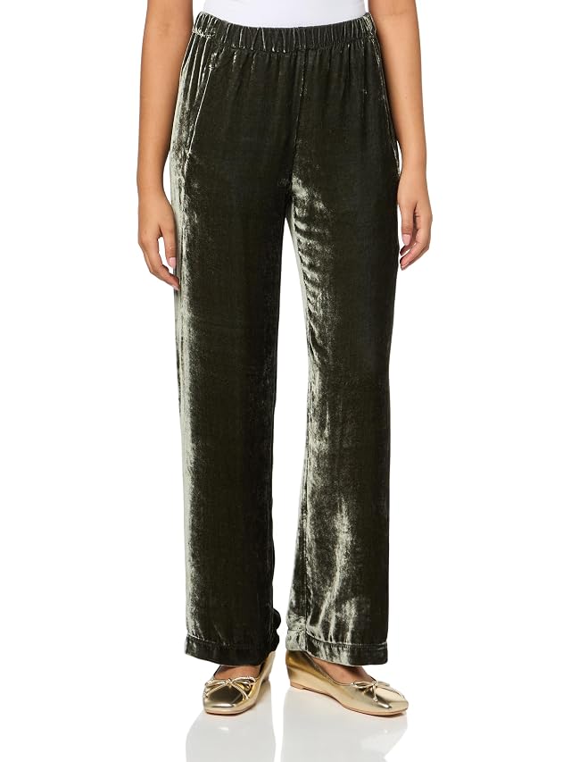Velvet by Graham Spencer Womens Sorine Silk Velvet Pants