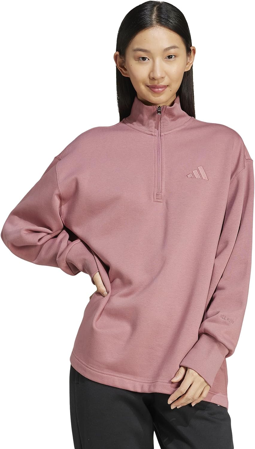 adidas Women's All Szn Fleece Loose Half-Zip Sweatshirt