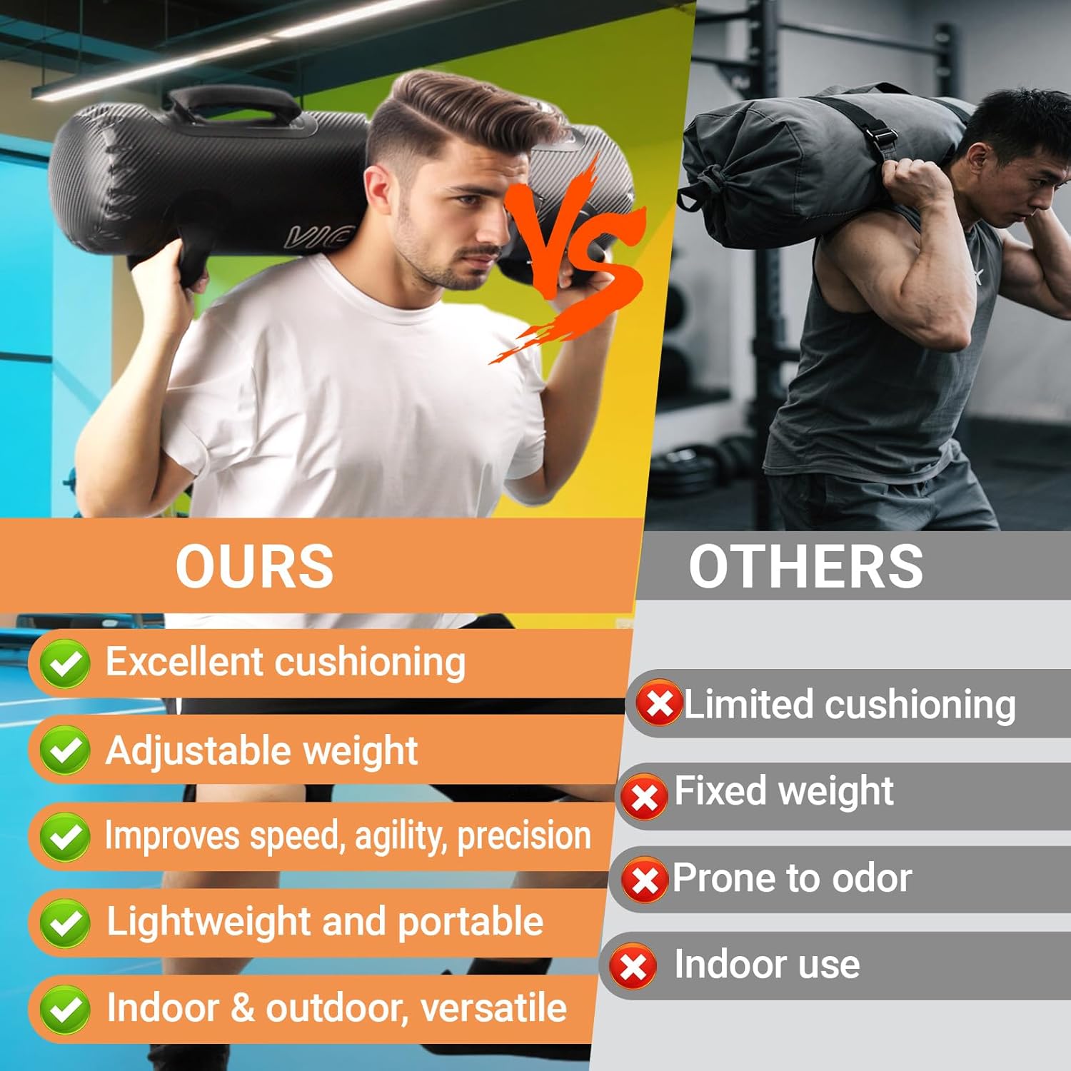 Heavy Aqua Bags-Water weight Bag 38-66Ibs - Ultimate Core Water Weights Aqua Ball-Adjustable Workout Sandbag Alternative for Full Body Exercise, Portable Stability Fitness & Balance Trainer Equipment - Image 5