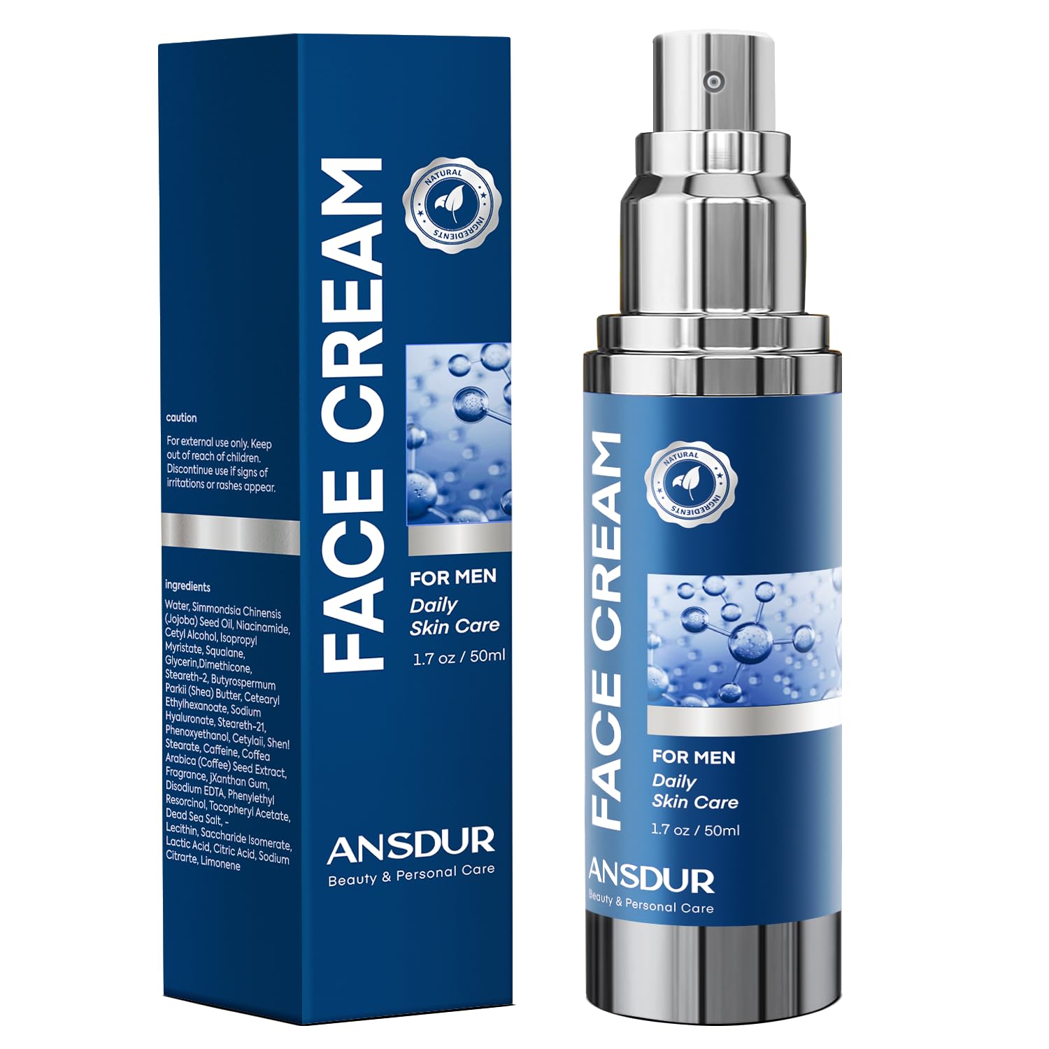 ANDSUR Face Cream For Men: Mens Face Moisturizer, Advanced Formula
