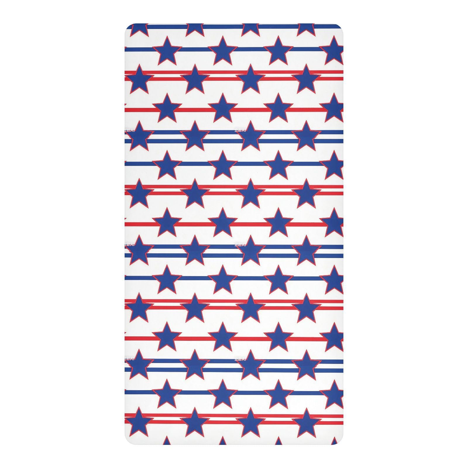 Parure de lit imperméable pour tout-petits motif étoiles du 4 juillet