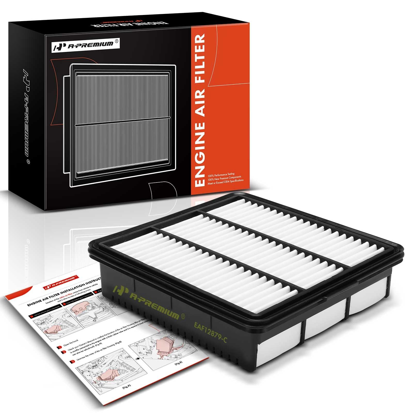 A-Premium Engine Air Filter Compatible with Hyundai Elantra 2021-2023, Elantra N 2022-2023, 1.6L 2.0L Gas, Replace# 28113-AA100, 28113AA100