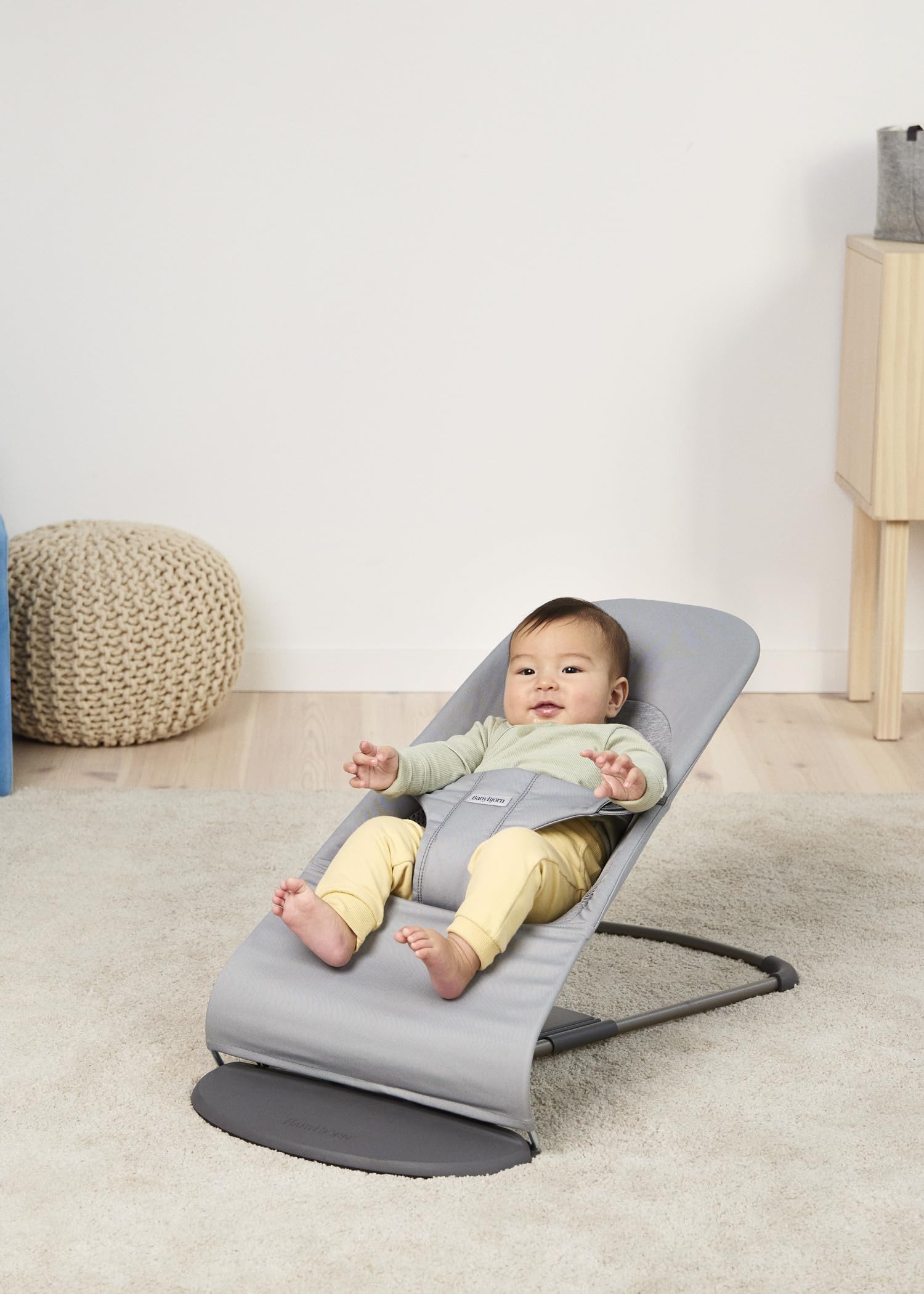 BabyBjörn Transat Bliss, Tissé/Jersey, Tri-Fabric, Gris clair