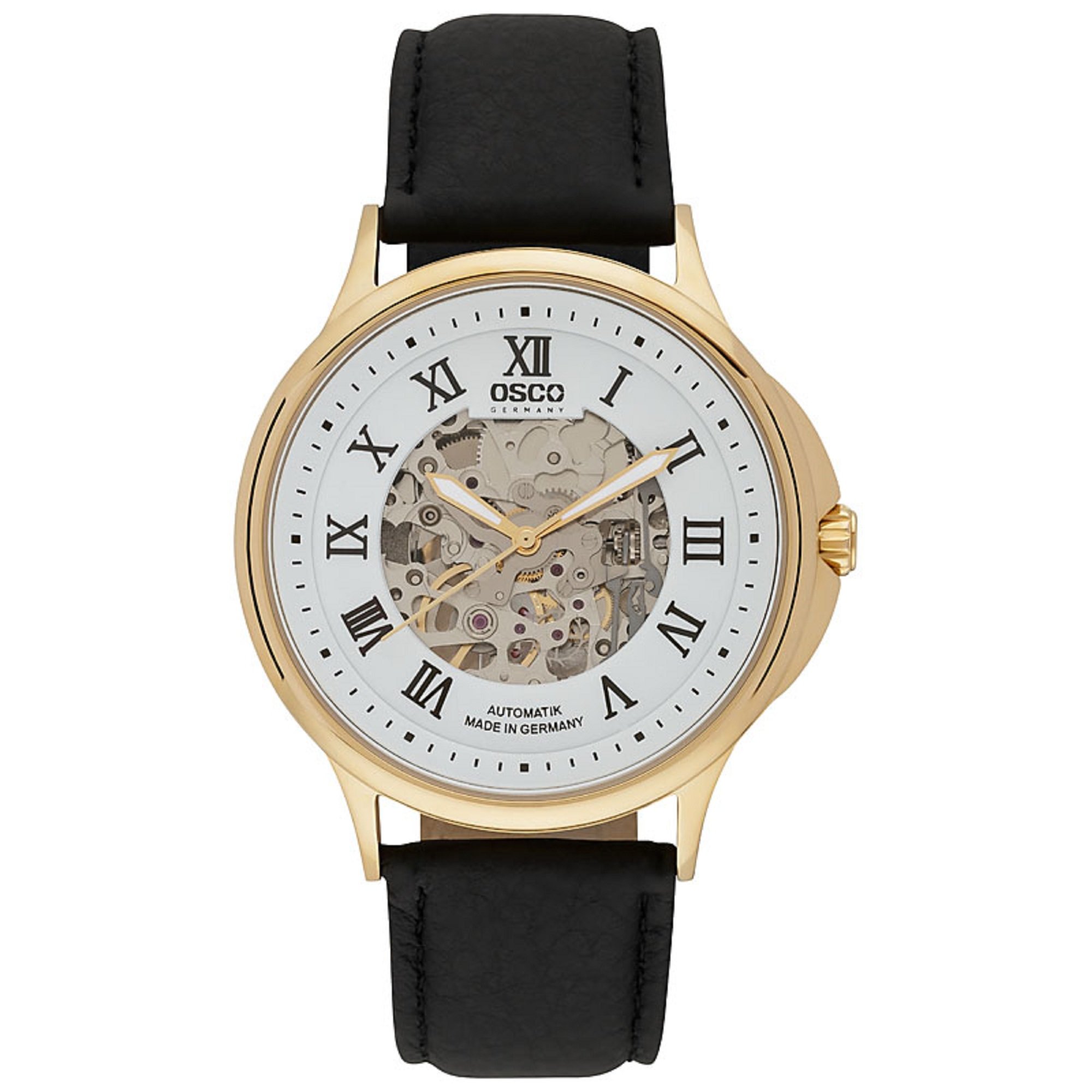 OSCO Germany Automatik Armbanduhr mit Lederband 06213002