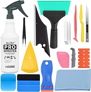 Window Film Application Kit Car Tint Installation Tools with Spray Bottle PPF Squeegee Felt Scraper Knife for Vehicle Glass Protective Film Installing Tool Vinyl Wrap Kit Tools Tinting Kit