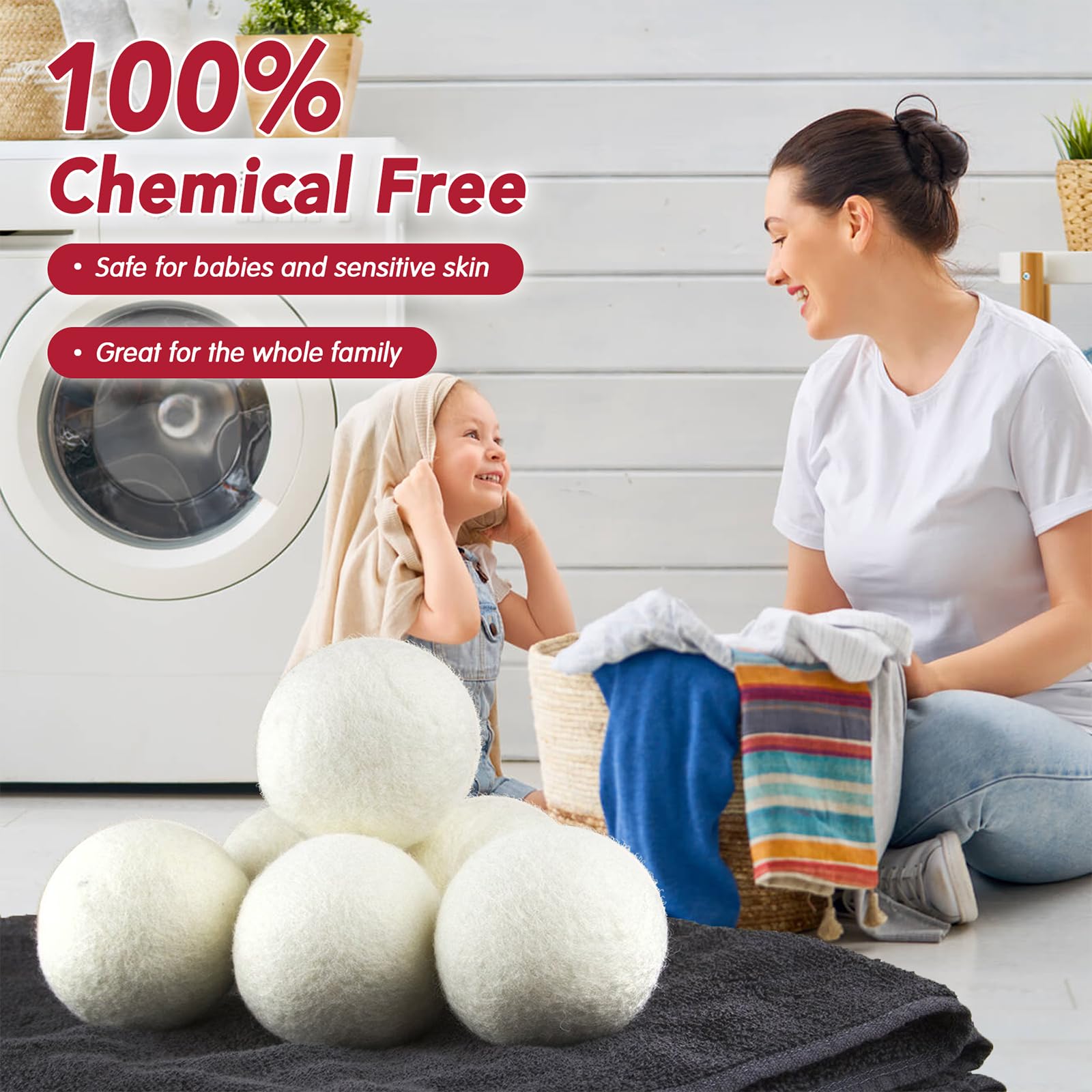 Amazon.com: 100% New Zealand Wool Dryer Balls XL Size – 6 Pack