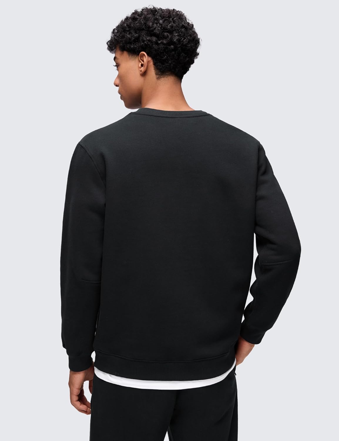 CRZ YOGA Cotton Fleece Lined Pullover Sweatshirts for Men - Crewneck Cozy Casual Athletic Daily Workout Sweat Shirt Tops - Image 2