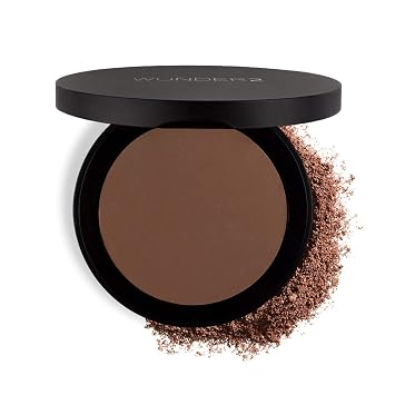 WUNDERBROW GO BEYOND FOUNDATION Makeup Pressed Powder Natural Cream Finish, Deep, 1 Count