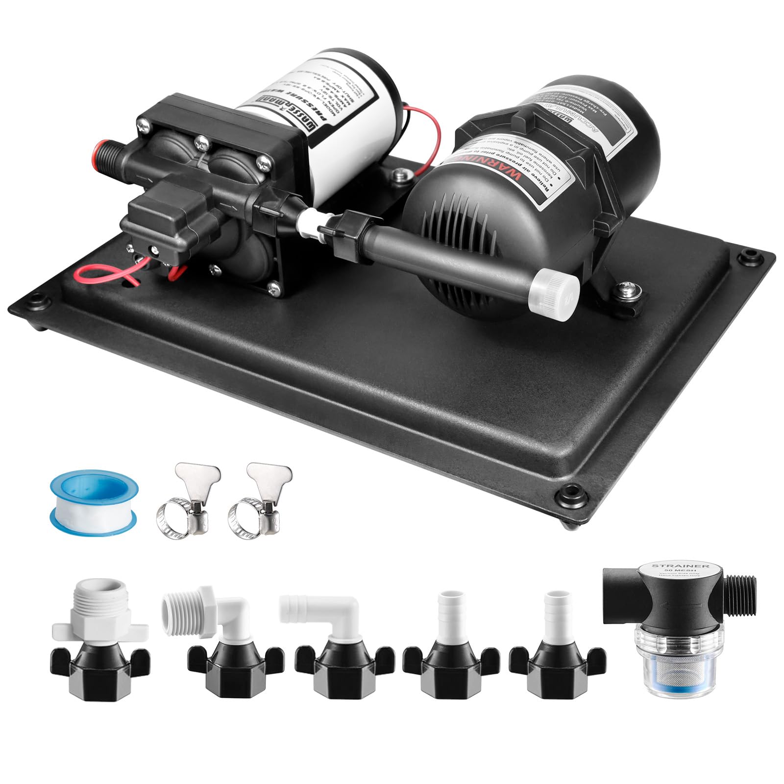 wassermann 12V RV Water Pump and Accumulator Tank System