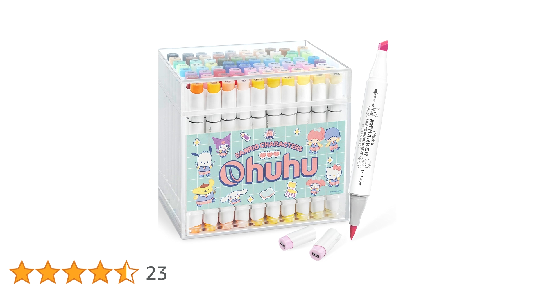 新品未開封 サンリオ オフフ イラストマーカー 太字 80色+ブレンダーペン1本 Amazon | Ohuhu イラストマーカー 筆タイプ 80色81本 サンリオ