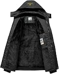 Men's Winter Ski Jacket Warm Fleece Waterproof Outdoor Mountain Hiking Windbreaker Hooded Snow Rain Coat