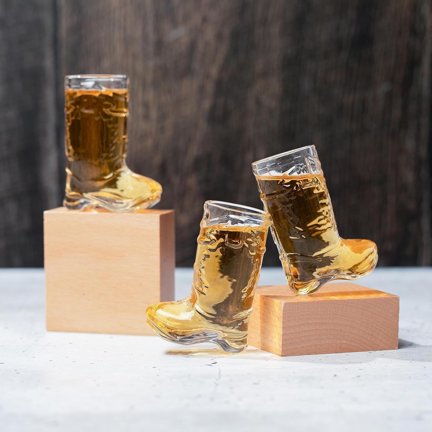 Cowboy Boot Shot Glass Set - Real (not plastic) Western Themed Party for Cowgirl Bachelorette (Set of 24, Not Personalized)