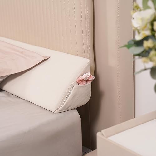 Miniatura 1 de Aurako Almohada de cuña para cama de tamaño matrimonial, almohada para cabecero, colchón de cuña, relleno de huecos de cama, cojín de espalda