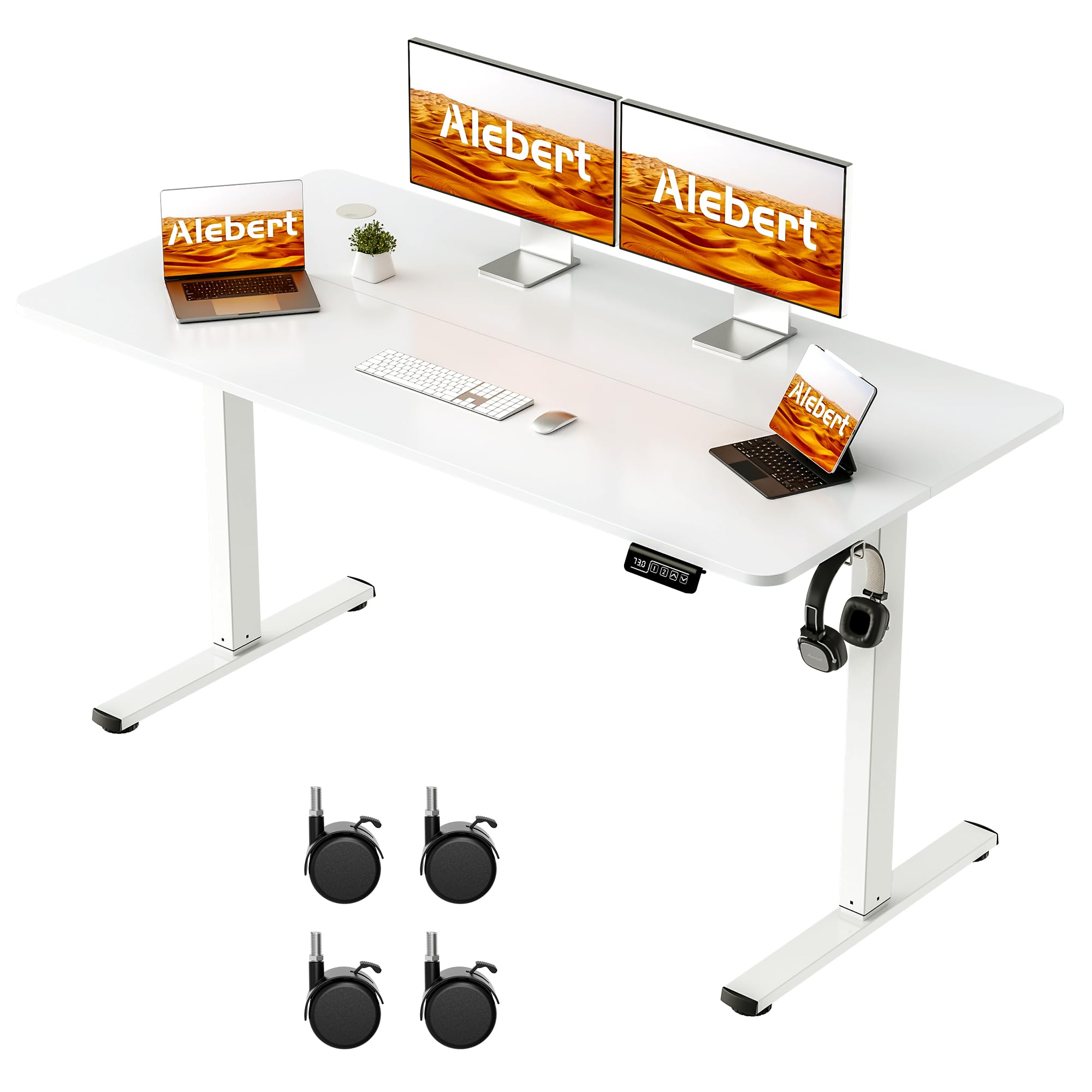 Amazon.co.jp: Alebert(アレベルト) 昇降デスク 電動 昇降式デスク 幅 