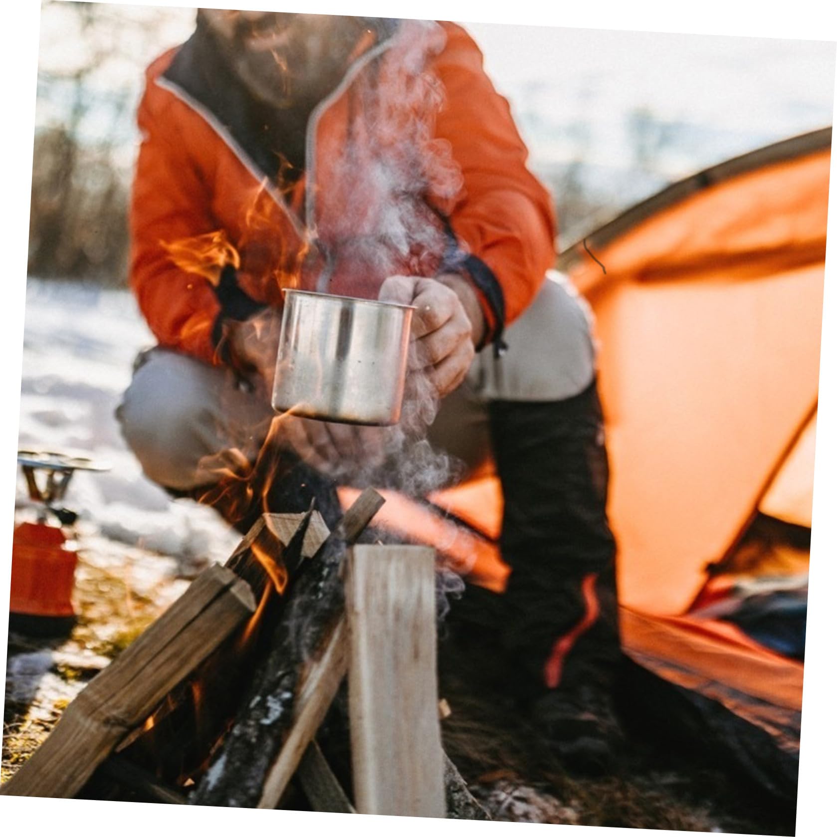 Juego de Cocina Camping de Acero Inoxidable 6 Piezas para 3-4 Personas