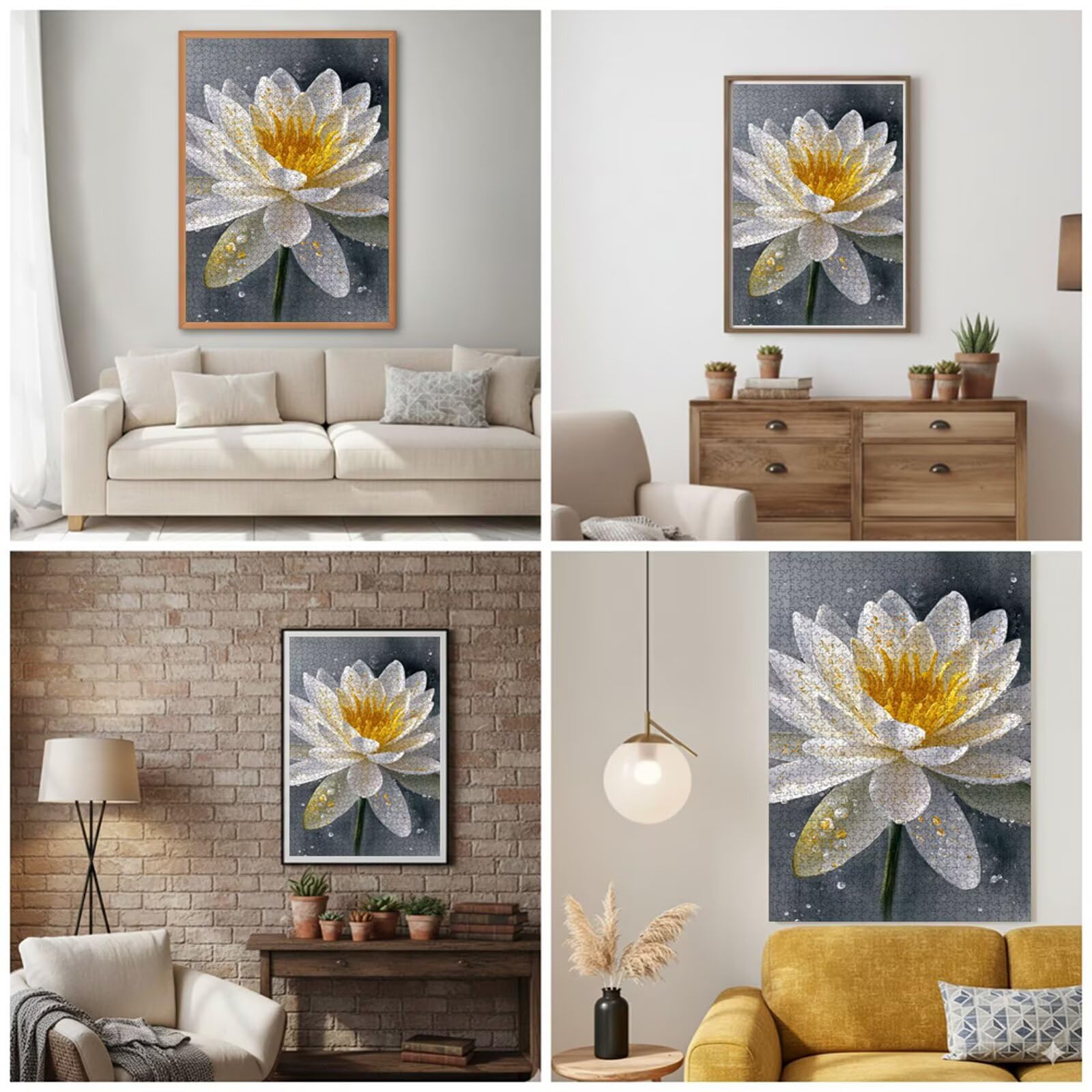 Puzzle 1500 Piezas Adultos Flor & Amarillo, Rompecabezas con Letras Traseras y Póster, Pasatiempo Antiestrés, Decoración de Pared, Regalo Decorar Mujer Hombre 87 x 57 cm (14 Años +) P3#1156