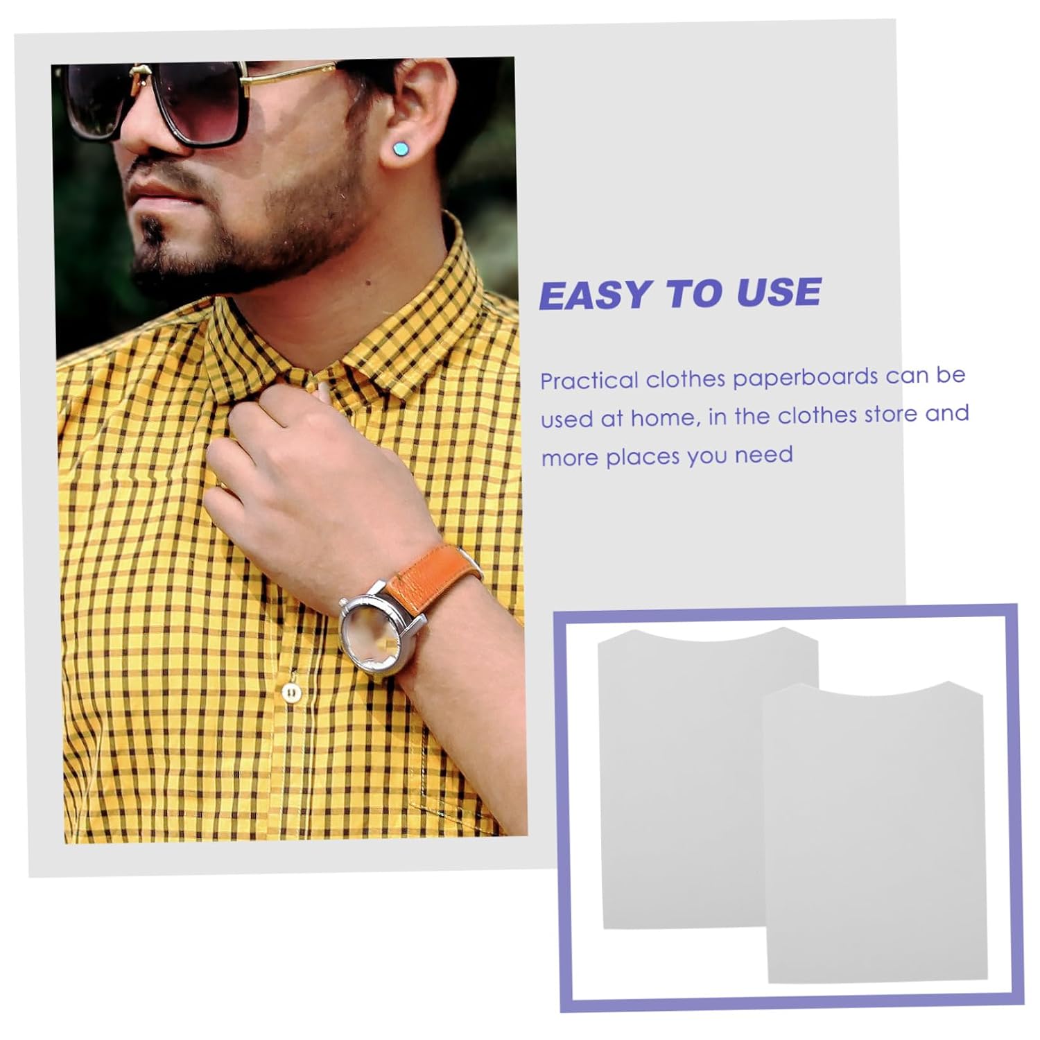 10pcs Clothes Cardboards Folding Board for T-Shirts Easy to Use Lining Cardboard for Shirts Lightweight Garment Support for Organized Storage and Efficient Packing
