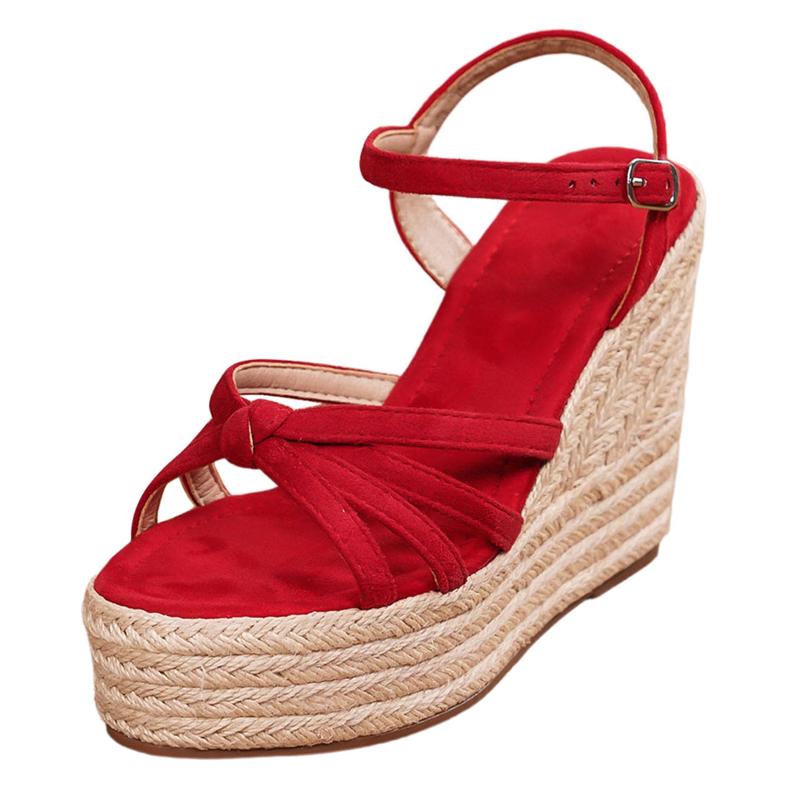 Alpargatas para mujer, sandalias de cuña con tacón de cuña, plataforma abierta, zapatos de verano, sandalias bohemias de cuña, elegantes sandalias de cuña con tacón de cuña, sandalias de trabajo