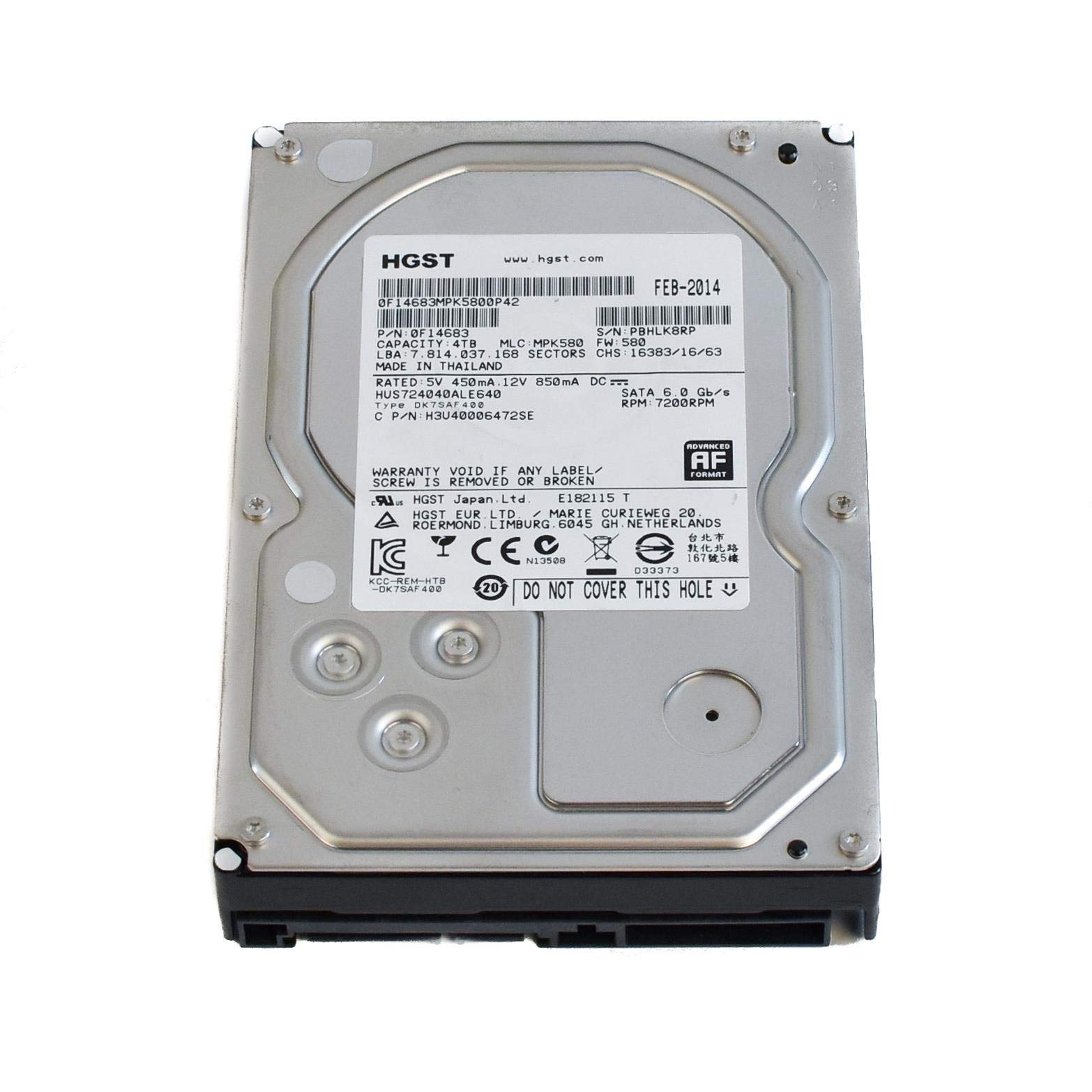 HITACHI製HDD　HDS724040ALE640　4TB SATA600 7200　100～200時間以内 HGST HDS724040ALE640 Deskstar 7K4000 HDS724040ALA640 4 TB