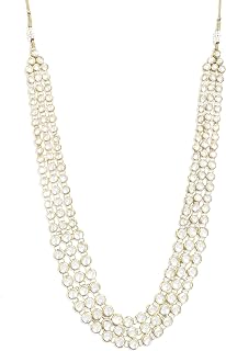 Karatcart Traditional Gold Plated Kundan Maharaja Moti Mala for Men Price In India