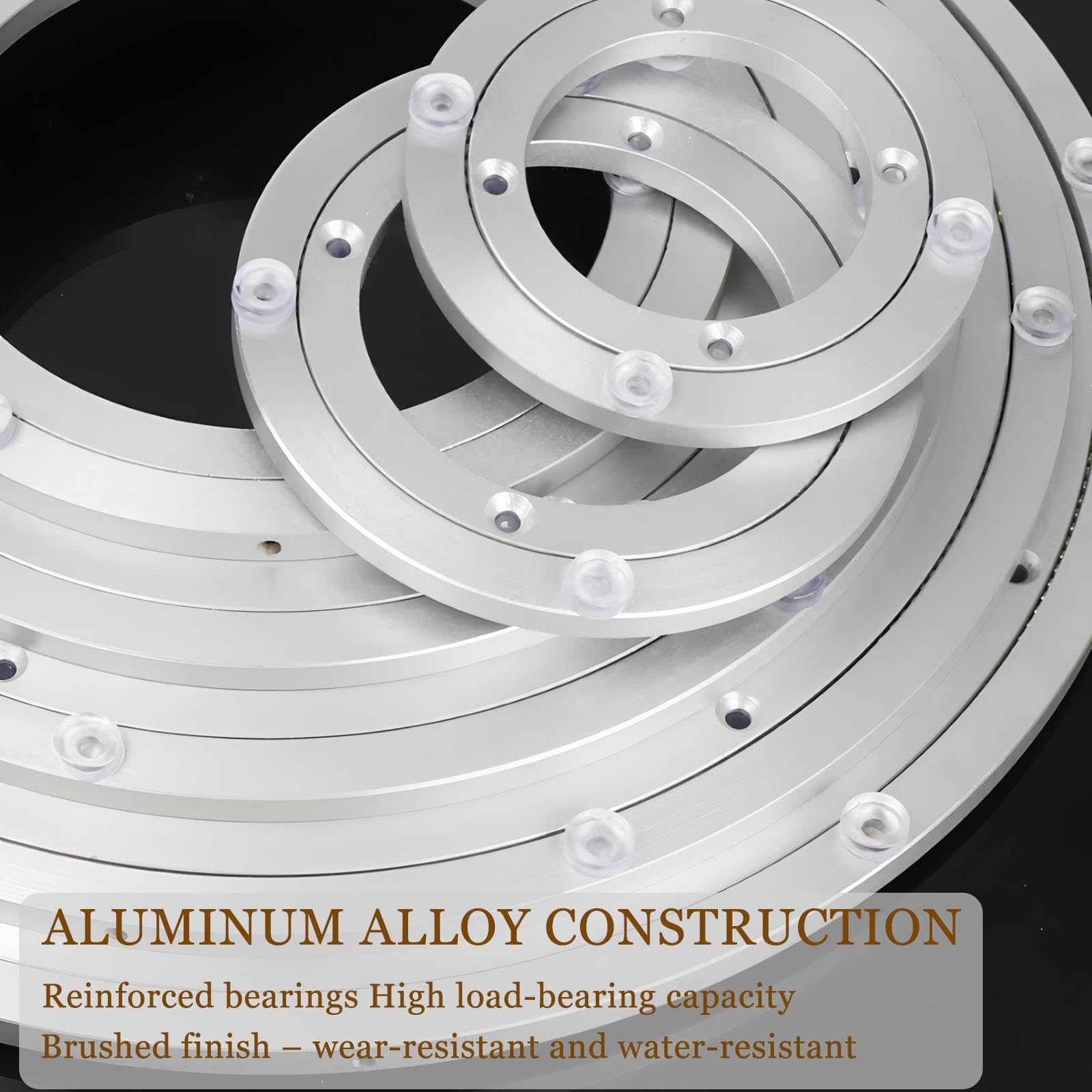 Plateau Tournant Lazy Susan 350mm 450mm 580mm Grand Roulement en Métal