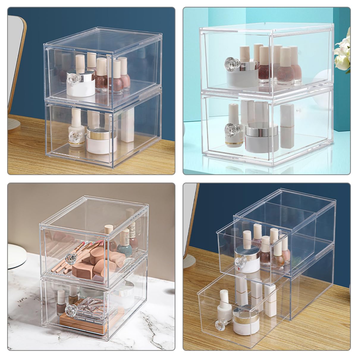 Alipis Boîte De Rangement De Style Tiroir Pour Cosmétiques Organisateur De Bureau Organisateur De Papeterie Conteneur De Rangement Support De Rangement