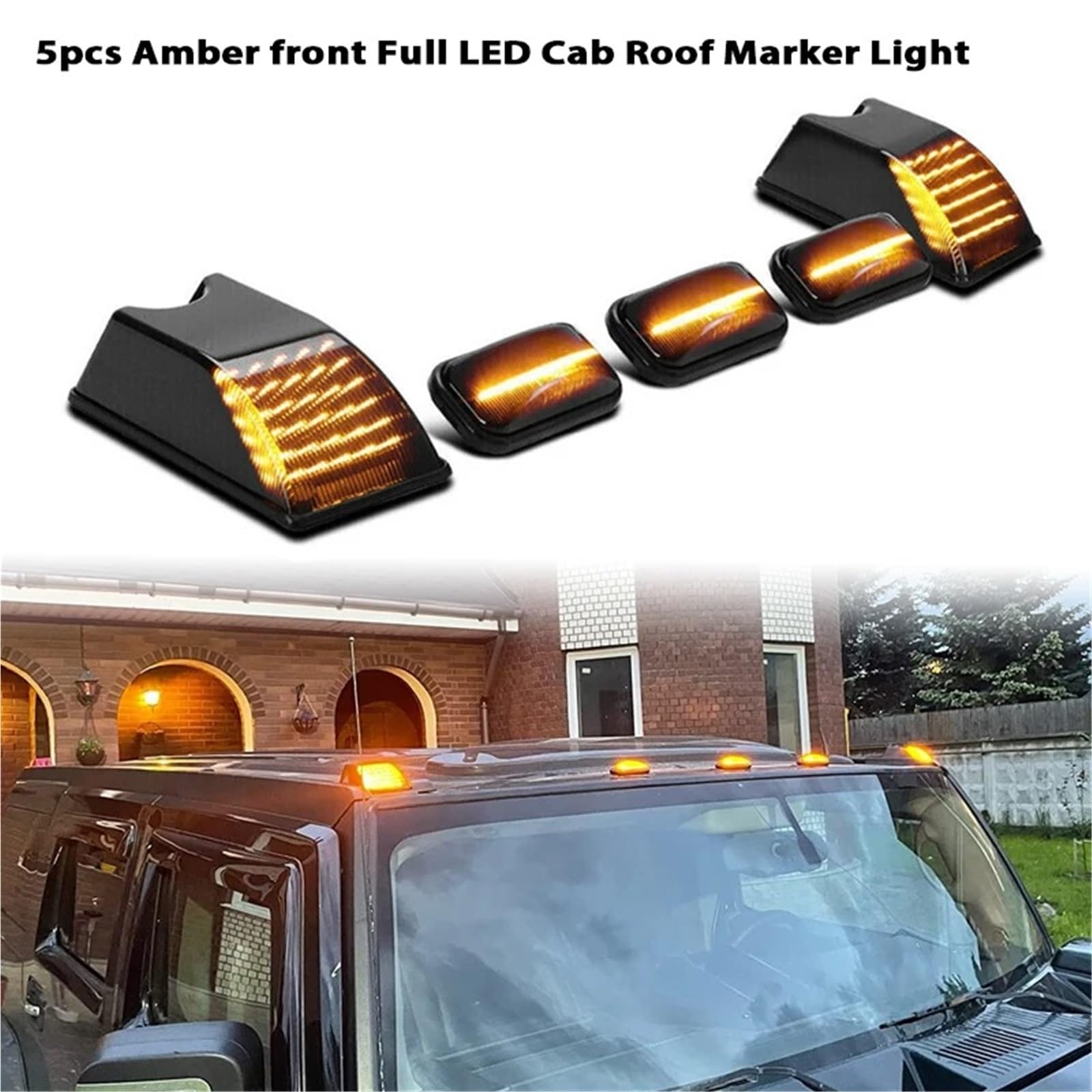 Faro Posteriore Per Hummer H2 Cabina Sul Tetto Luce Di Ingombro Indicatore Laterale Indicatori Direzione Luci Pannello Porta Coda Fendinebbia Fari Posteriori Auto(10*Front Rear)