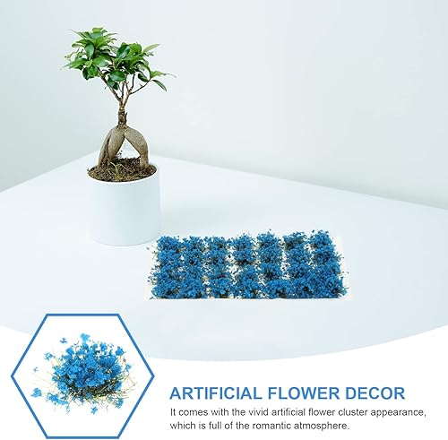 Miniatura 9 de Tofficu Racimo de flores artificiales, grupos de vegetación, mechones de hierba, modelo de escenario estático en miniatura, diseño de paisaje de