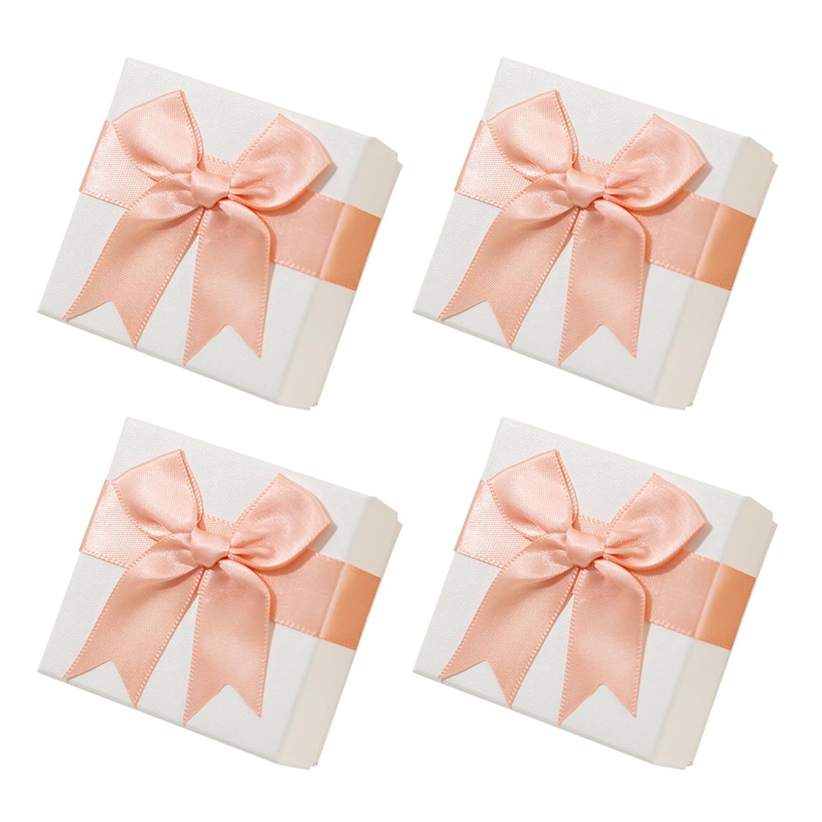 ShudyearShudyear 4Pcs Small Gift Boxes for Jewellery, 7.5x7.5x3.5cm Jewellery Display Gift Boxes with Bow-Knot, for Jewelry Display-rings, Small Watches, Necklaces, Earrings, Bracelet Gift Packaging Box