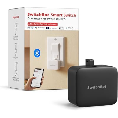 SwitchBot, smart switch button with timer app controlled wifi switch DIY tools (with a Hub compatible with Alexa, Google Home, IFTTT)