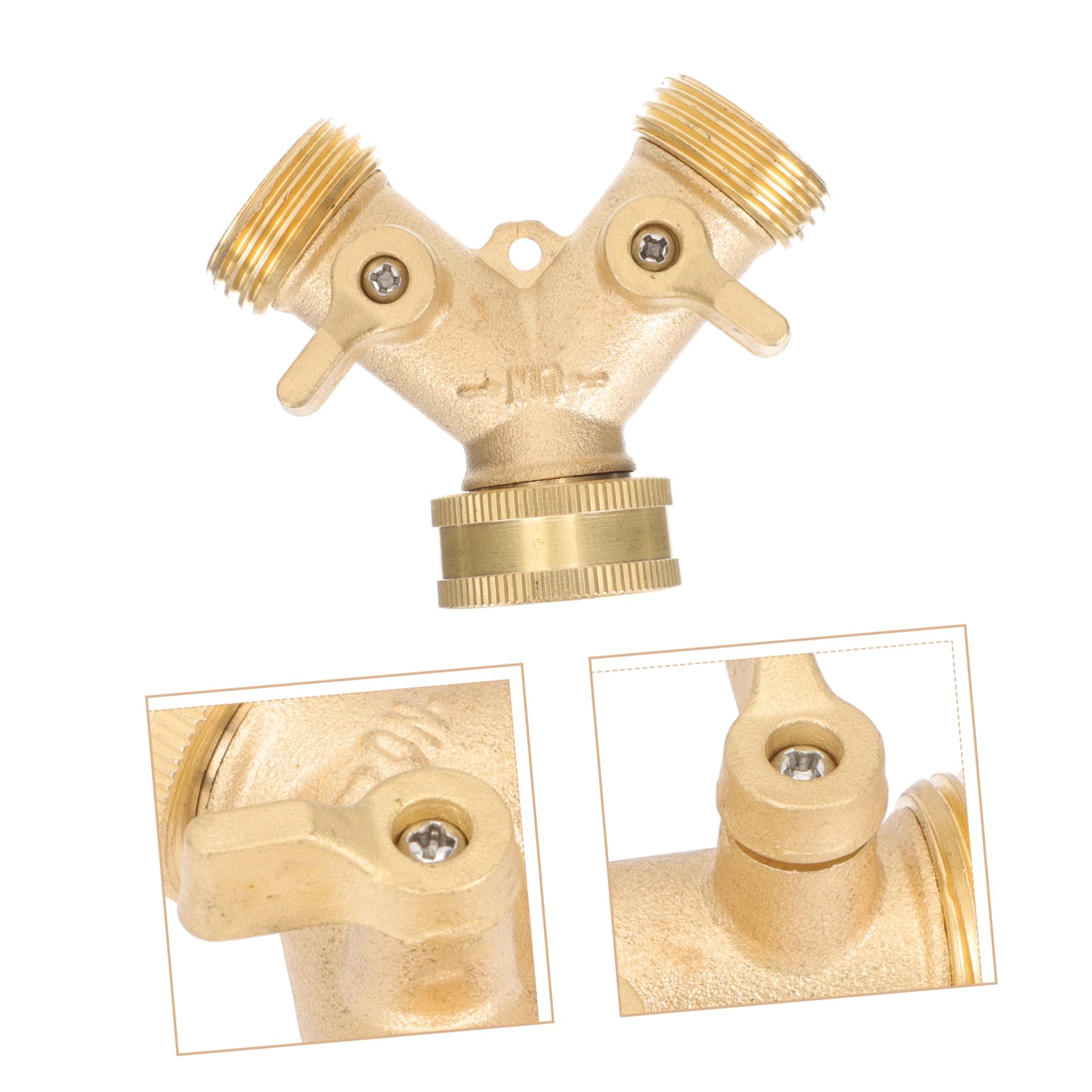 BESPORTBLE 2 Piezas Desviador De Jardín Diluvio Manguera Conectores Piscina Grifo Tubo Adaptador De Latón Conector Rápido De Latón Conexión De Agua Conector De Agua Caucho Golden