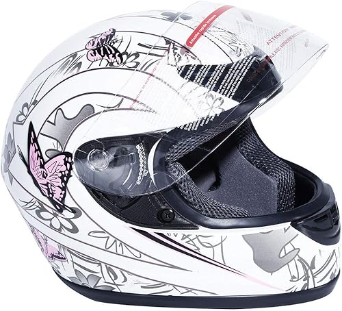 Miniatura 10 de XFMT - Casco para motocicleta urbana, de motocross y cuatrimoto de adulto, con visera abatible para rostro completo, certificado DOT estadounidense